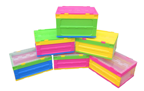 彩色帶蓋折疊5325周轉箱